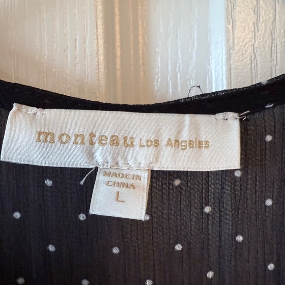 Black polka dot chiffon dress - Picture 5 of 6